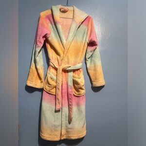 Kids Multicolored, Unicorn Robe, cozy, XL 16